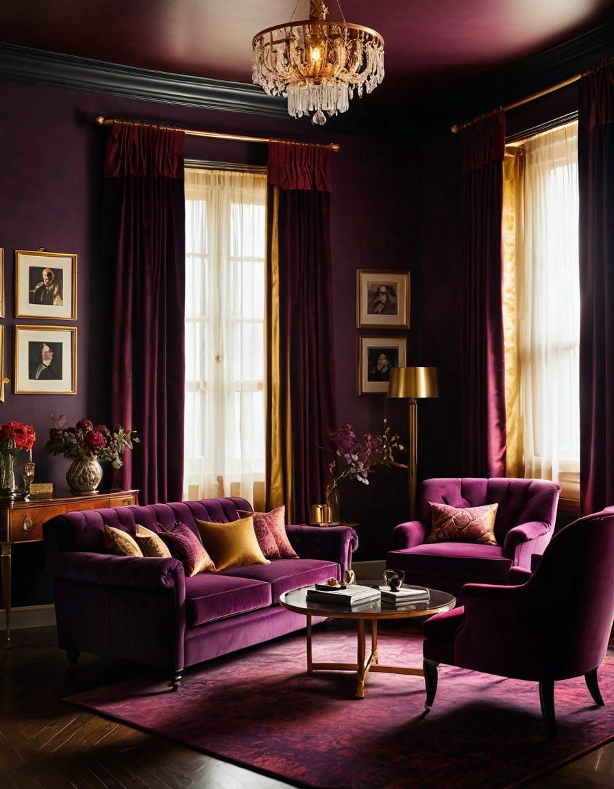 A collage of iconic film elements representing adult cinema, including vintage film reels, sensual silhouettes, and soft-focus lighting, surrounded by velvet curtains and ambient neon lights. The atmosphere should evoke a feeling of intrigue and allure while respecting the artistic nature of the genre. The color palette should be rich, with deep reds, purples, and golds. artistic vintage style. vibrant colors.